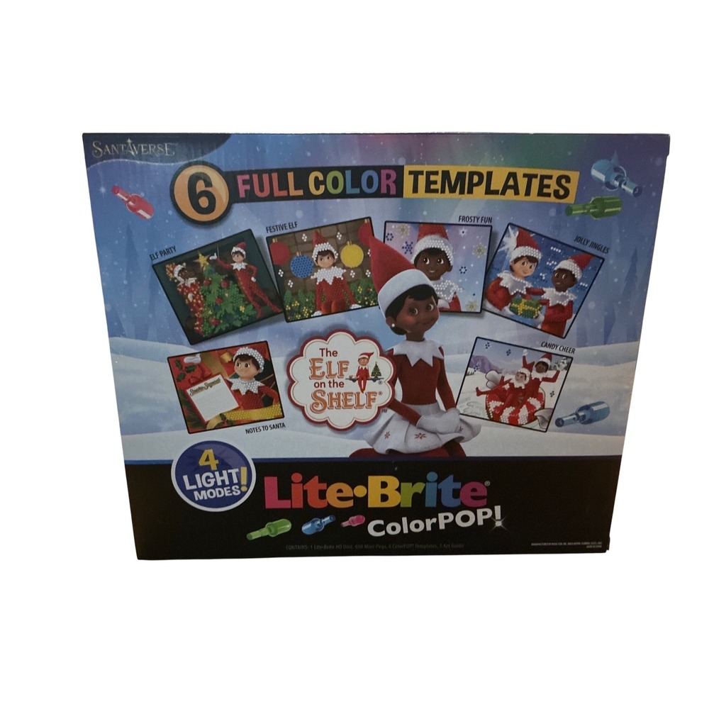 Lite Brite ColorPOP The Elf on the Shelf 6 templates & QR code‎ to make more